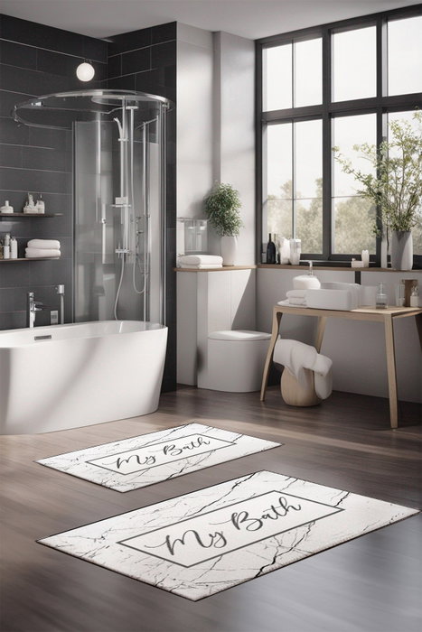 Mijölnir Juego de alfombrillas de baño CT-5284 de 2 piezas, Multicolor